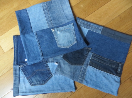 Uitgelezene kussens jeans spijkerstof denim vintage stoffen stoer industrieel ZW-27